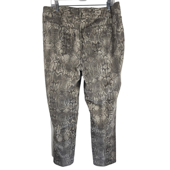 Lane Bryant Tan Snake Print Straight Leg  Comfortable Women's Jeans 16 - Picture 4 of 6